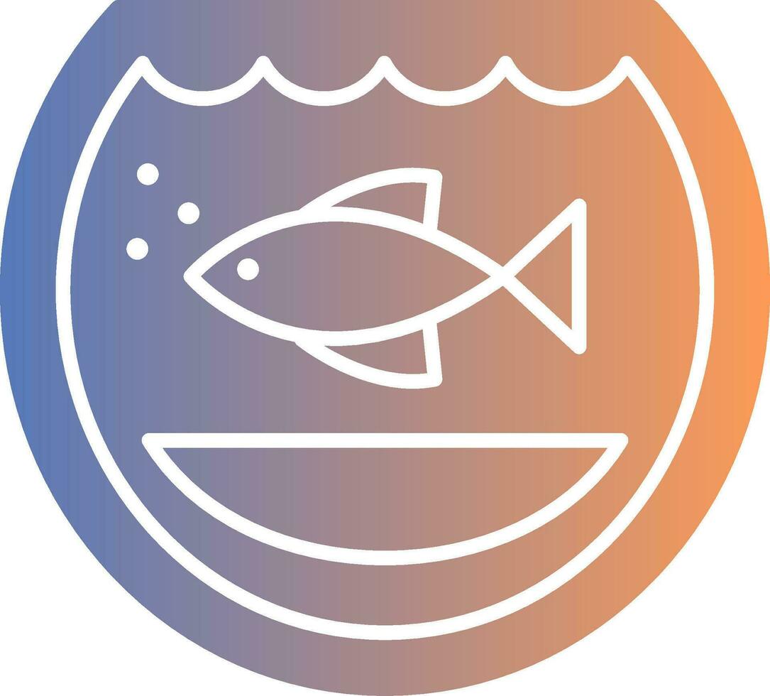 Fishbowl Gradient Icon vector