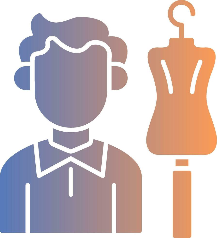 Tailor Gradient Icon vector