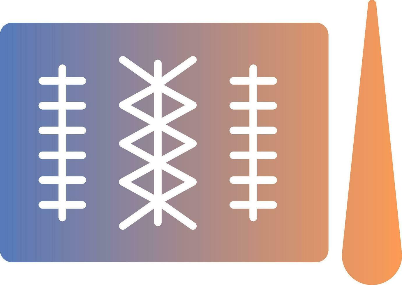 Stitches Gradient Icon vector