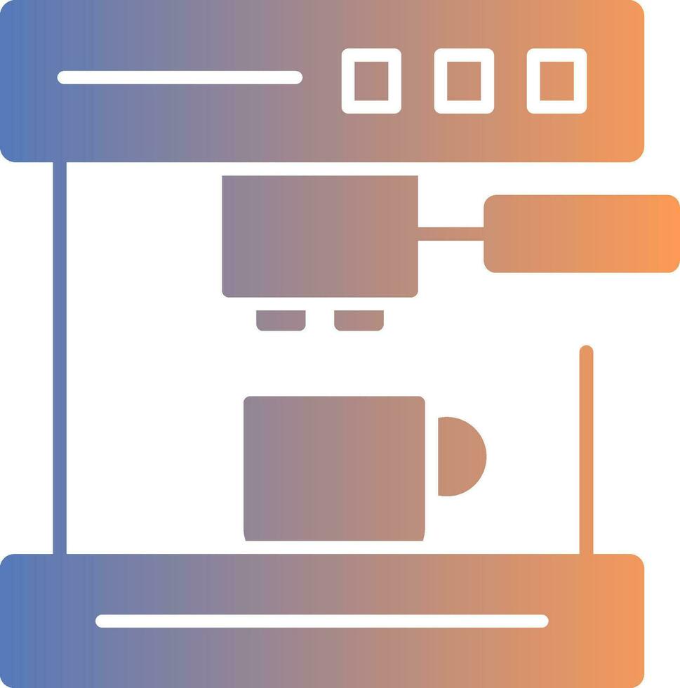 Coffee Machine Gradient Icon vector