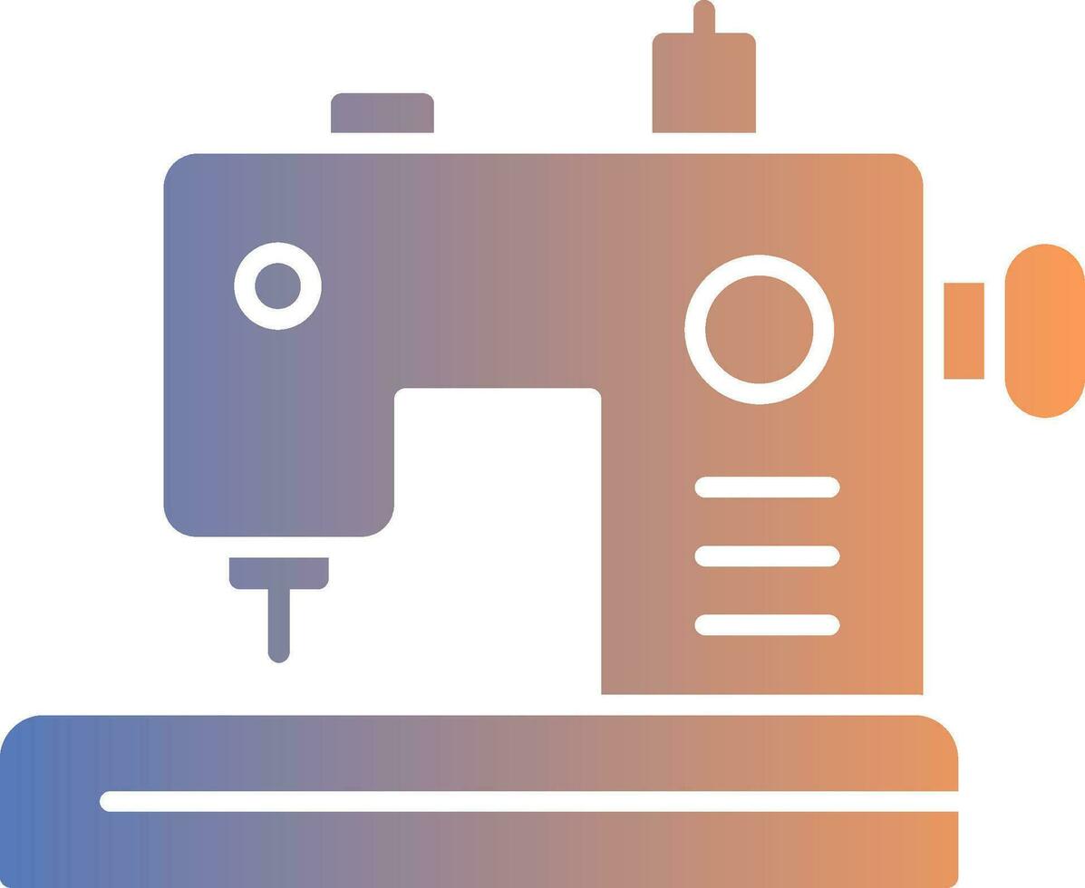 Sewing Machine Gradient Icon vector