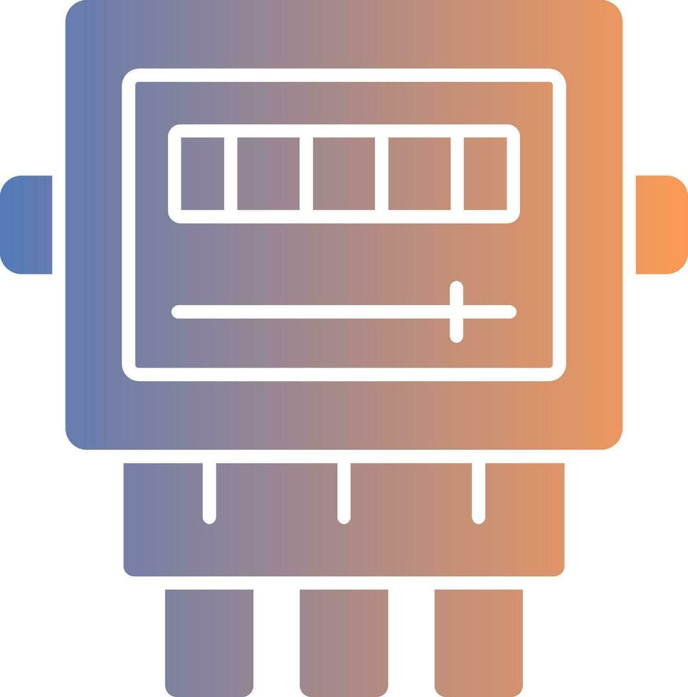 eléctrico metro degradado icono vector