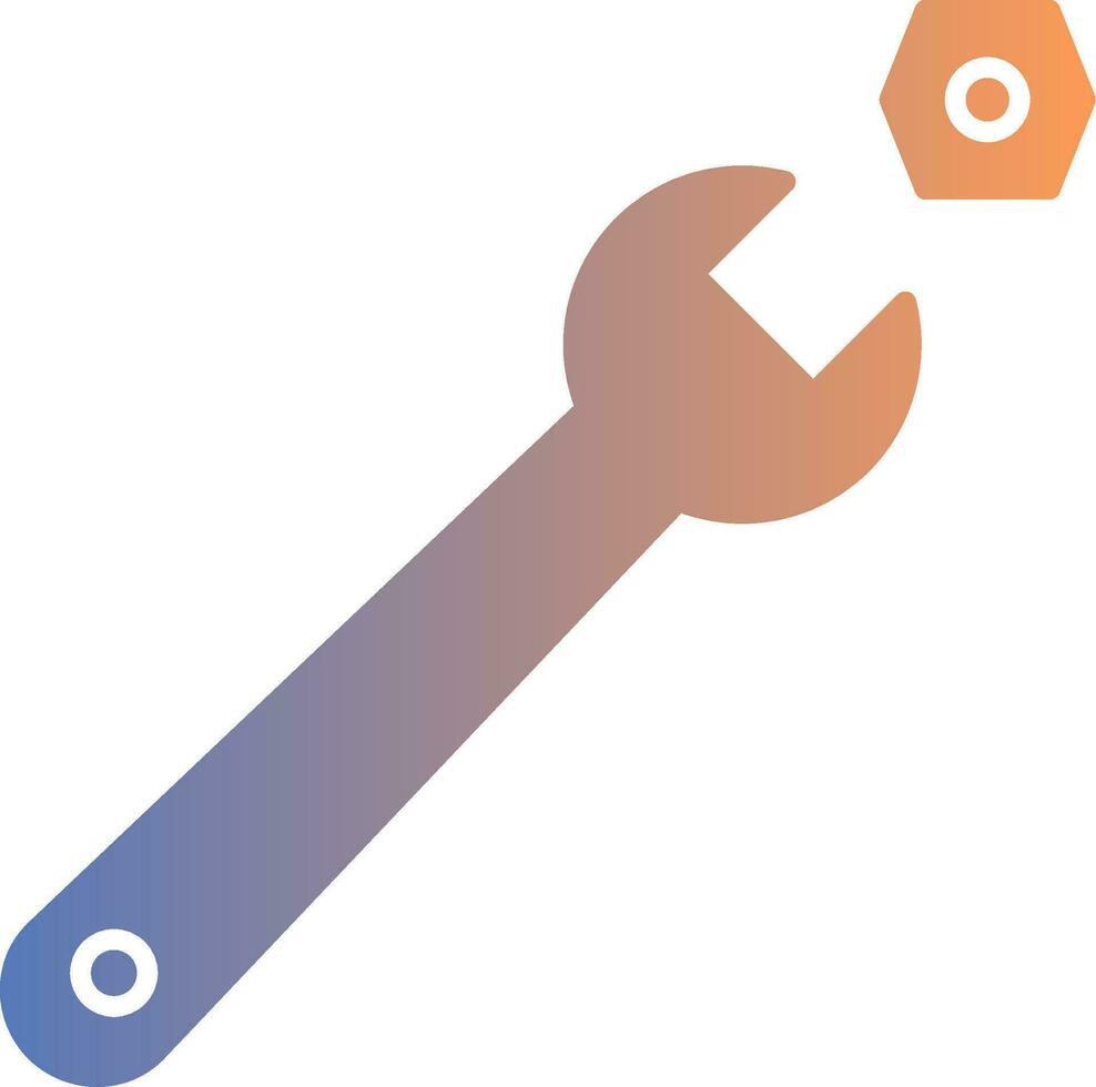 Wrench Gradient Icon vector