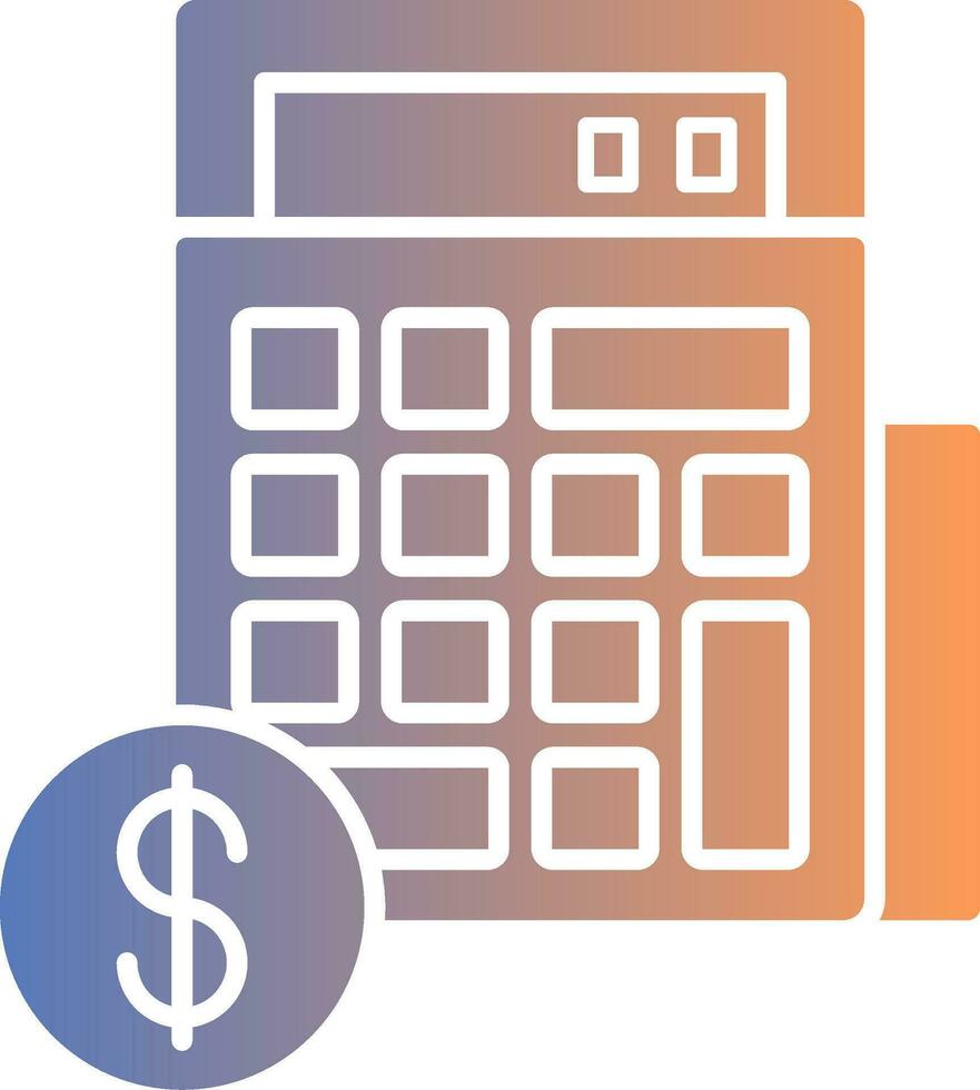 Calculator Gradient Icon vector