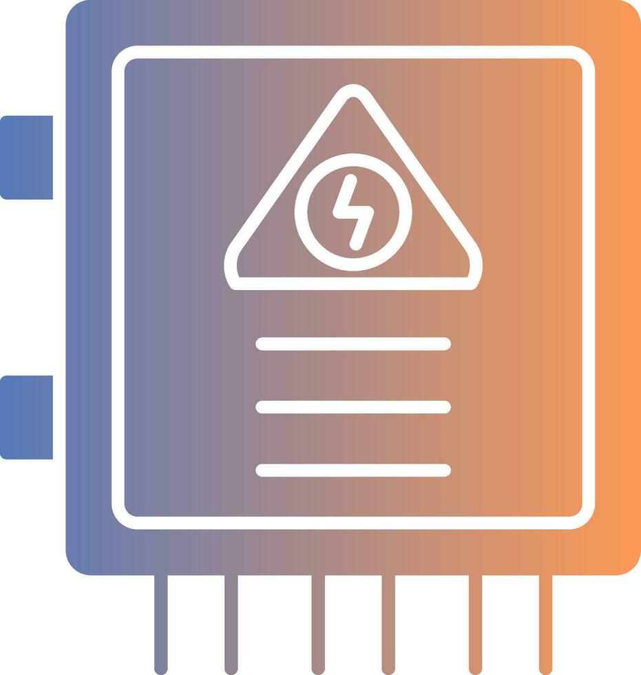 Fuse Box Gradient Icon vector
