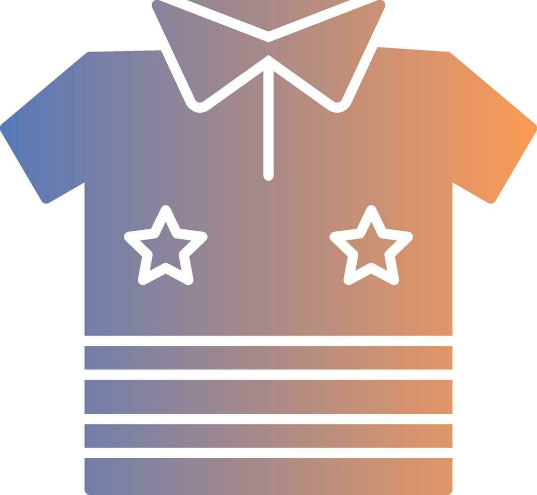 icono de gradiente de camisa vector