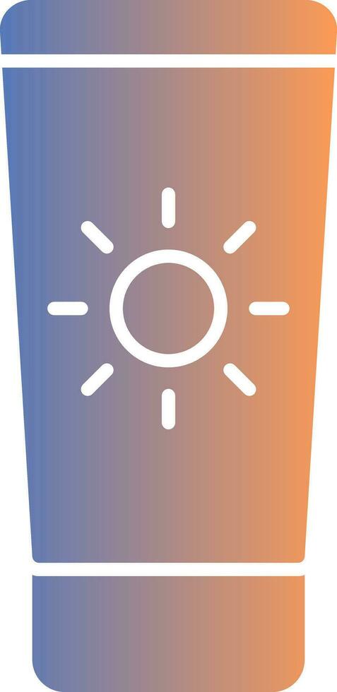 Sun Cream Gradient Icon vector