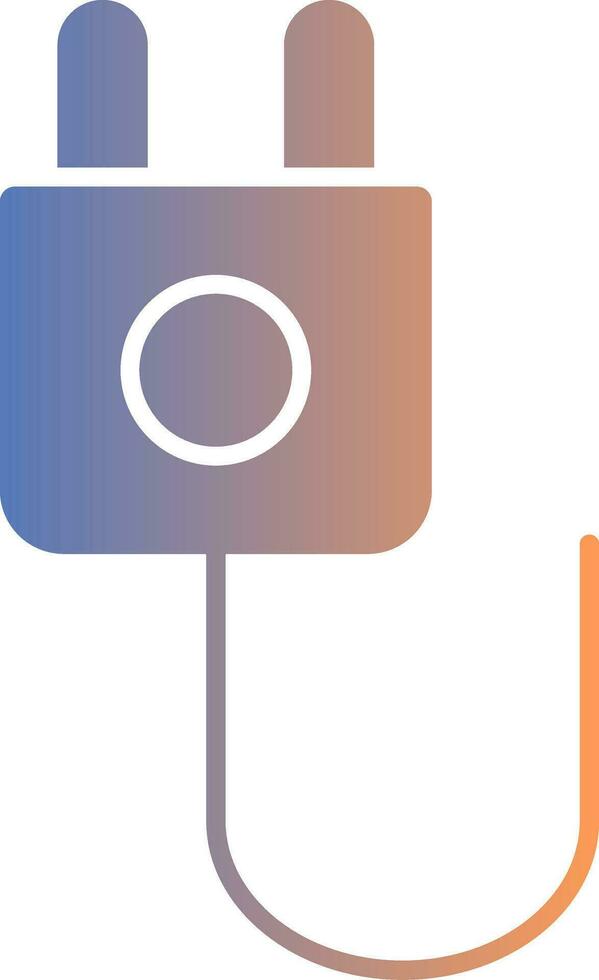 Wall Plug Gradient Icon vector