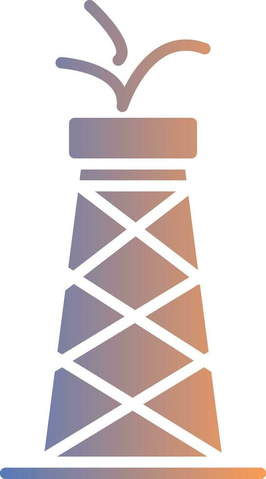 Oil Tower Gradient Icon vector