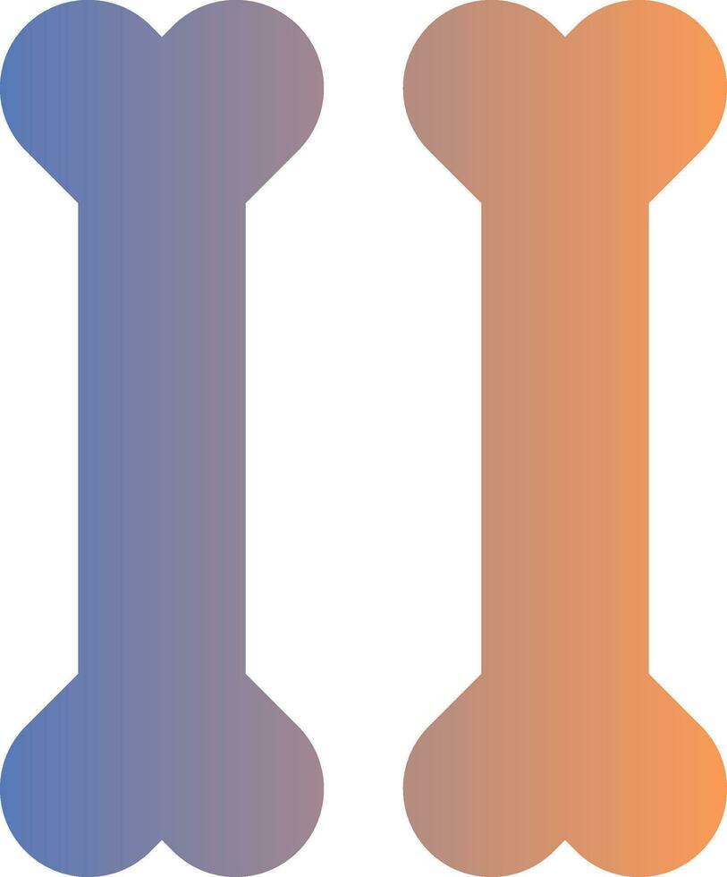Bones Gradient Icon vector