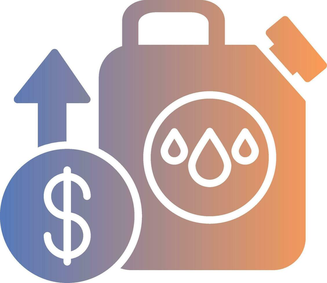 Oil Price Gradient Icon vector