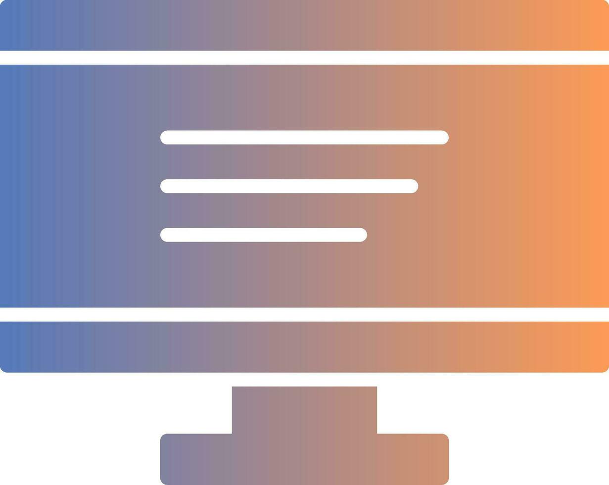 Lcd Gradient Icon vector