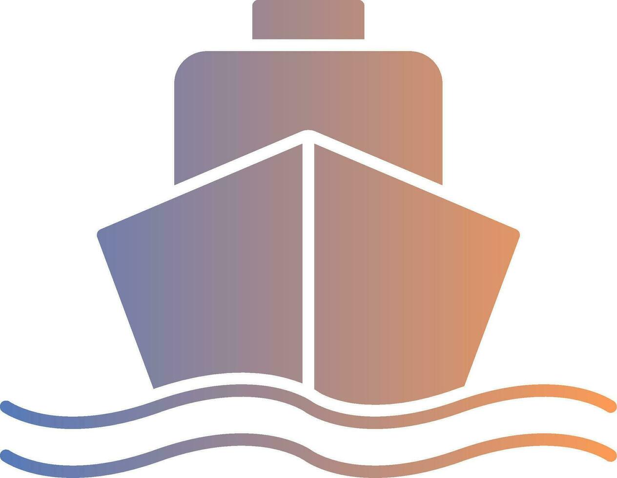 icono de gradiente de barco vector