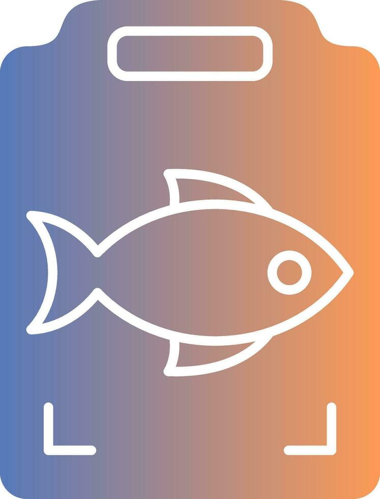 Fish Cooking Gradient Icon vector