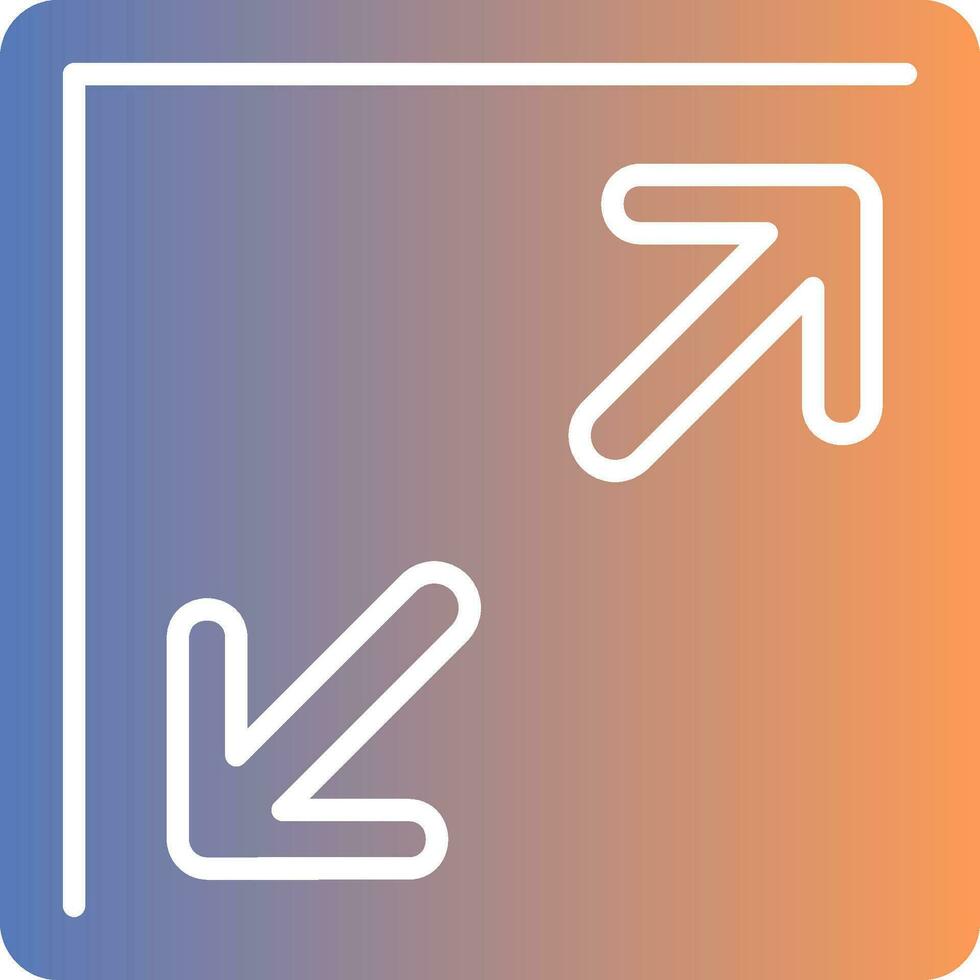 Resize Gradient Icon vector