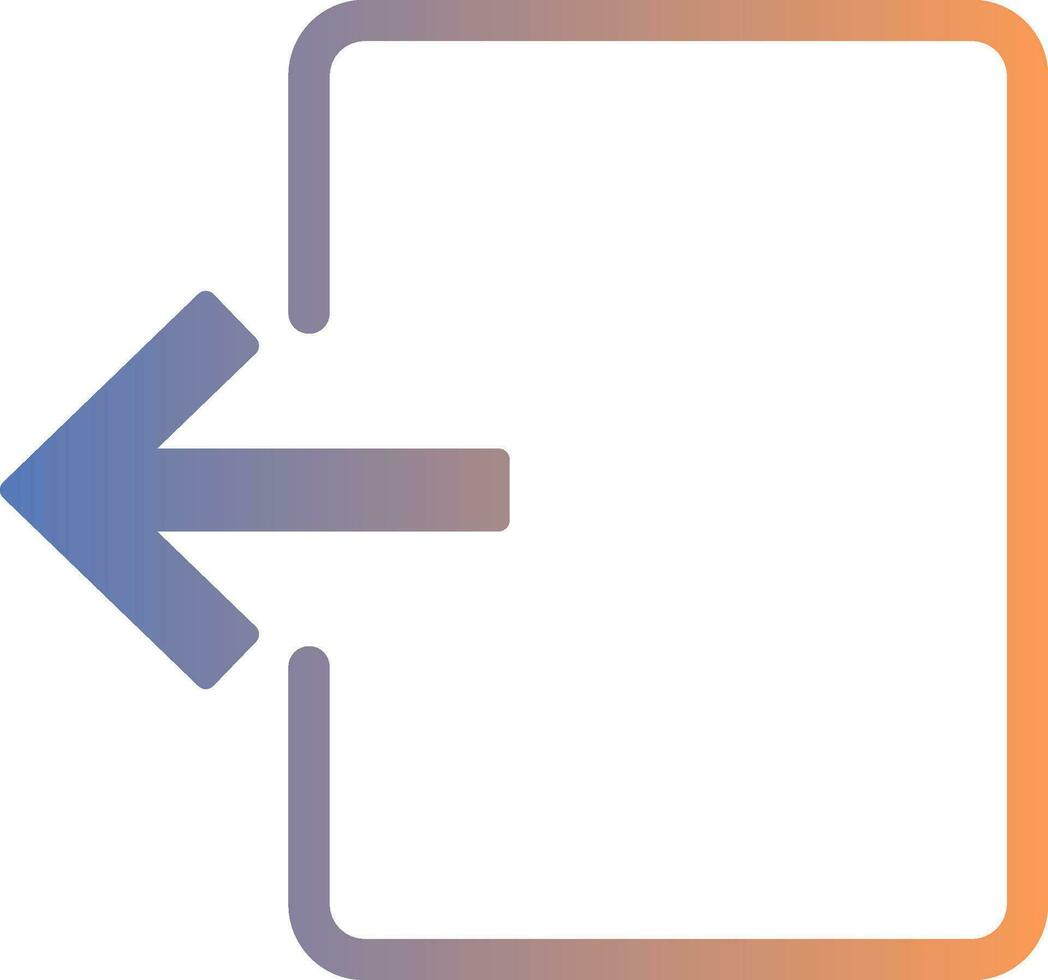 Exit Door Gradient Icon vector