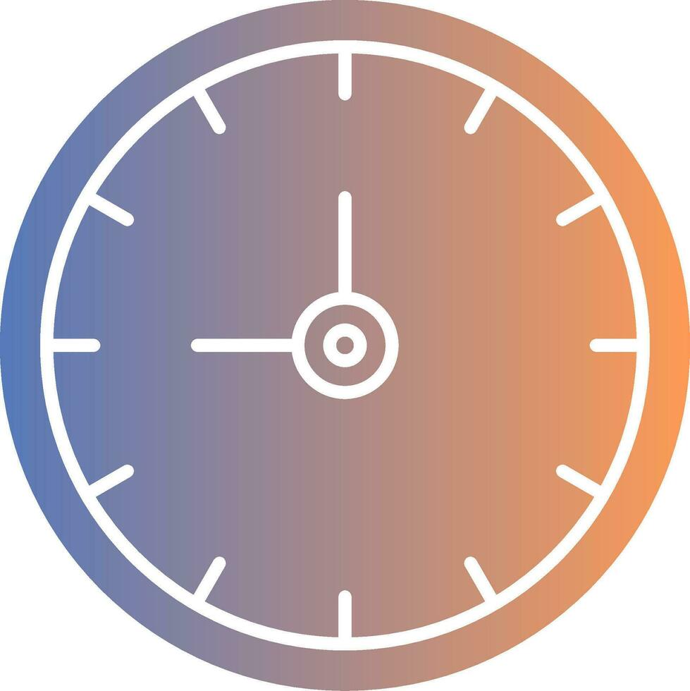 icono de gradiente de reloj vector