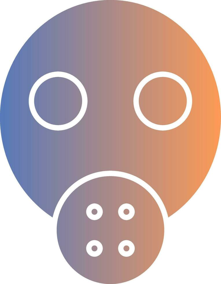 Gas Mask Gradient Icon vector