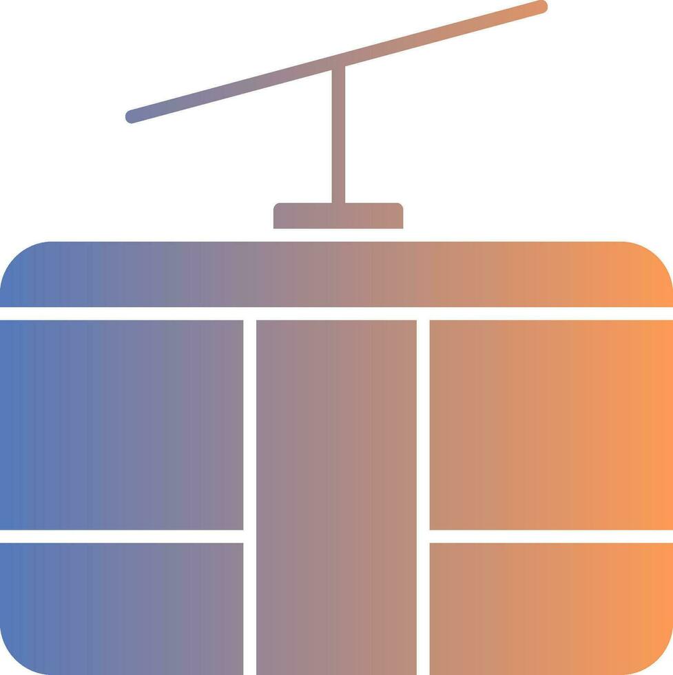 Cableway Gradient Icon vector