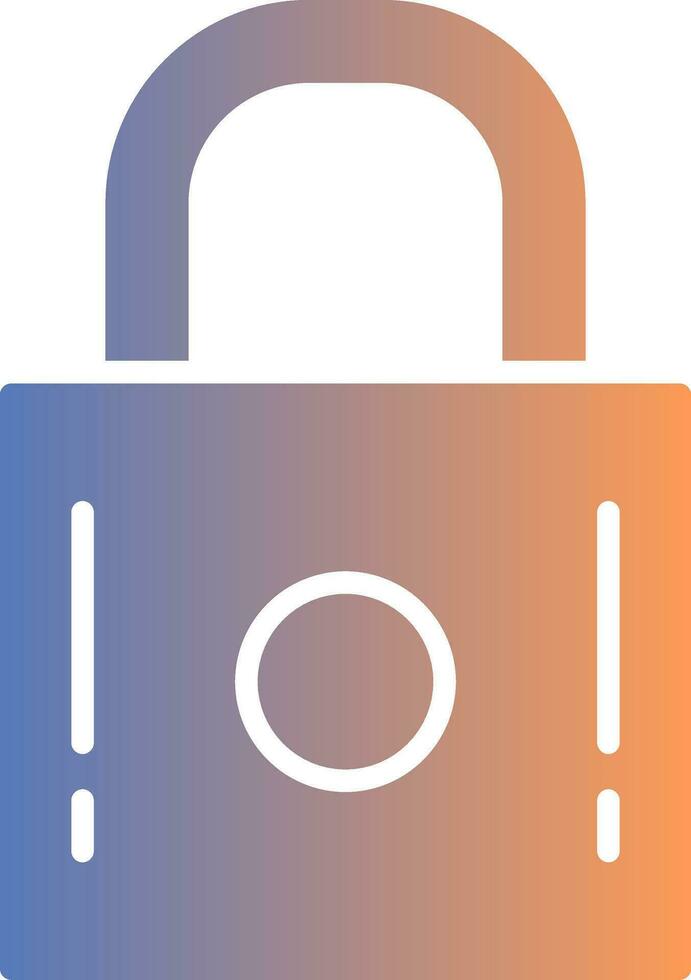 Padlock Gradient Icon vector
