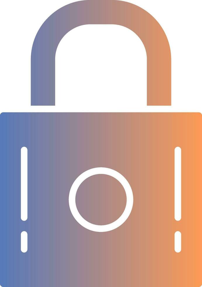 Padlock Gradient Icon vector