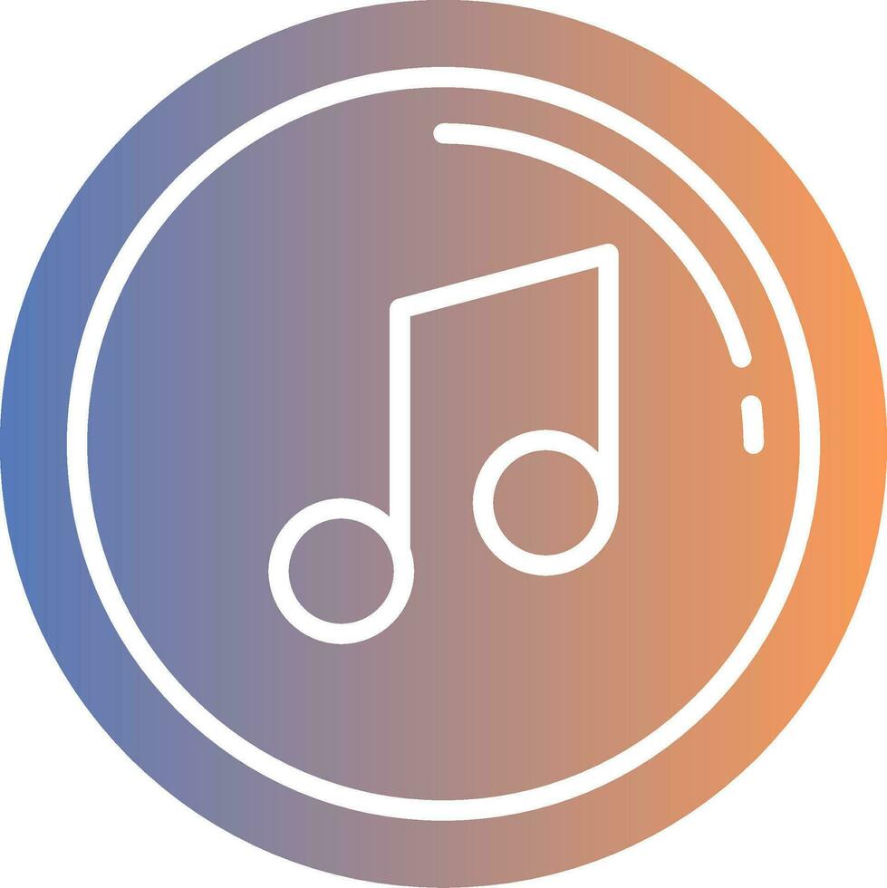 Music Note Gradient Icon vector