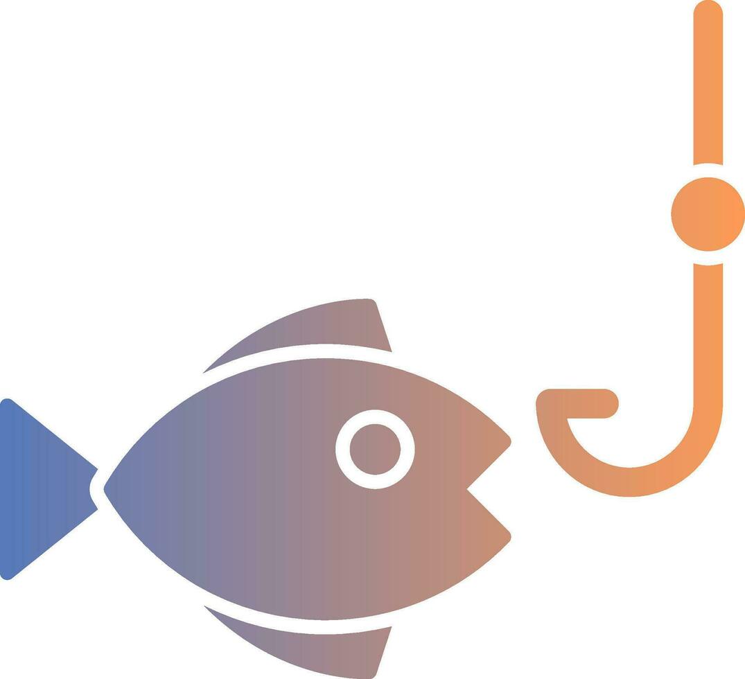 Fishing Gradient Icon vector