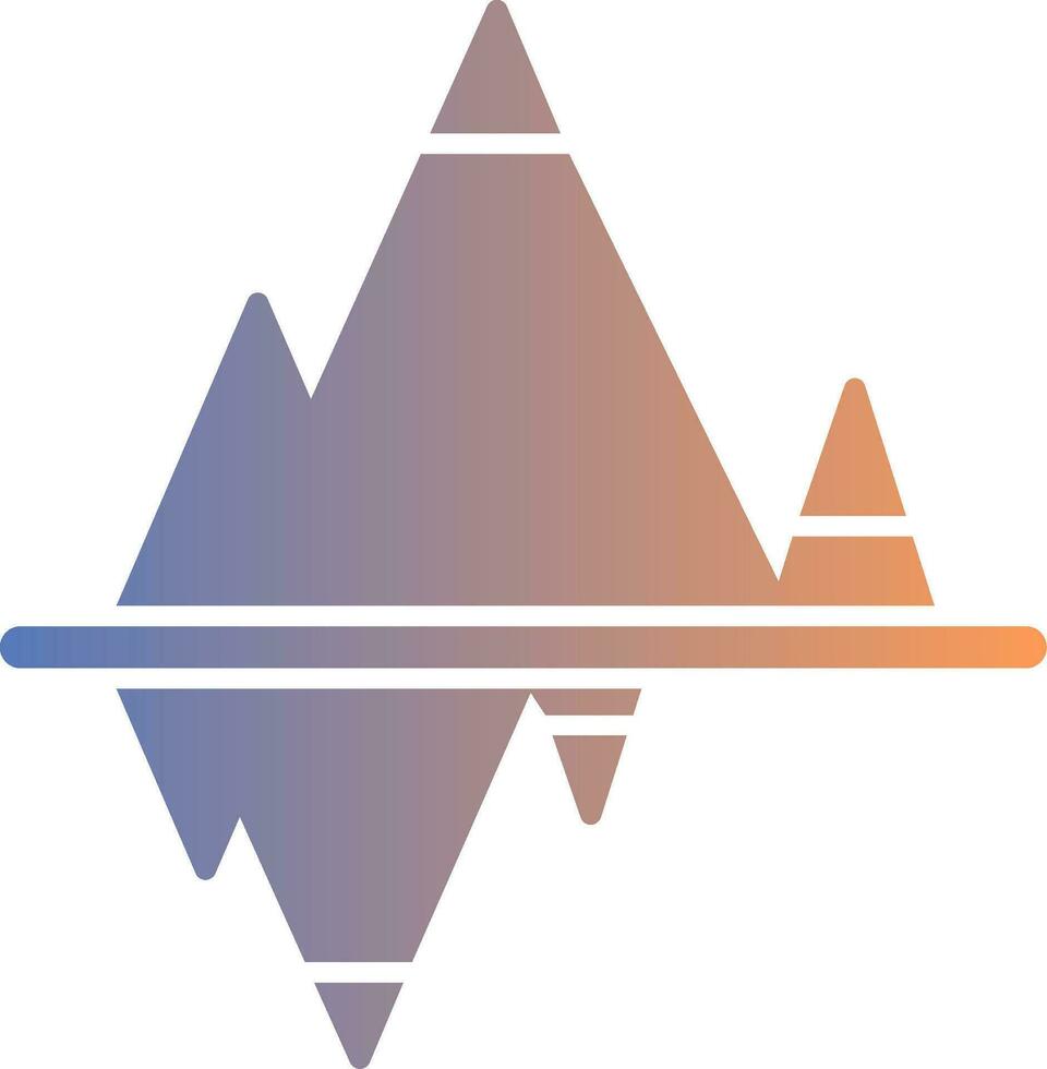 Glacier Gradient Icon vector
