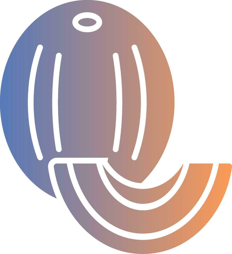 Honeydew melon Gradient Icon vector
