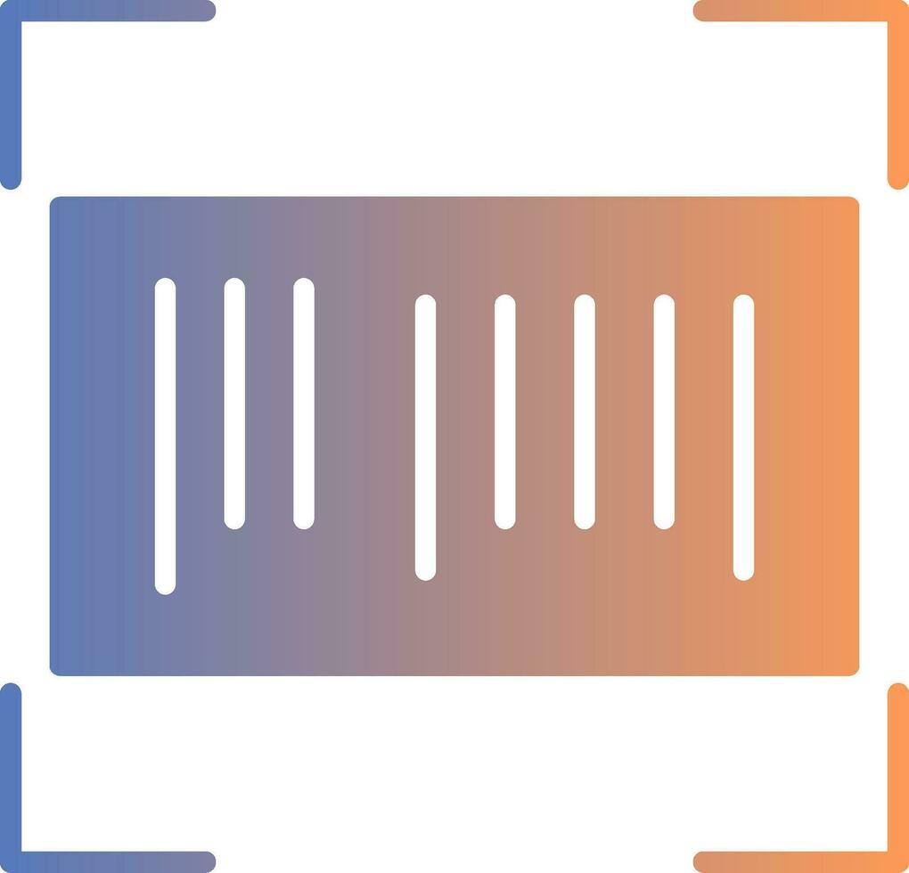 Barcode Gradient Icon vector