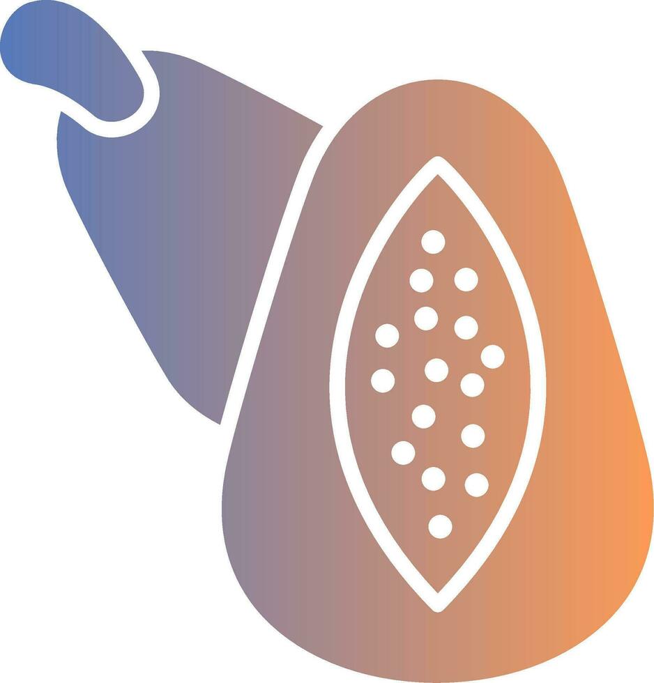 papaya degradado icono vector