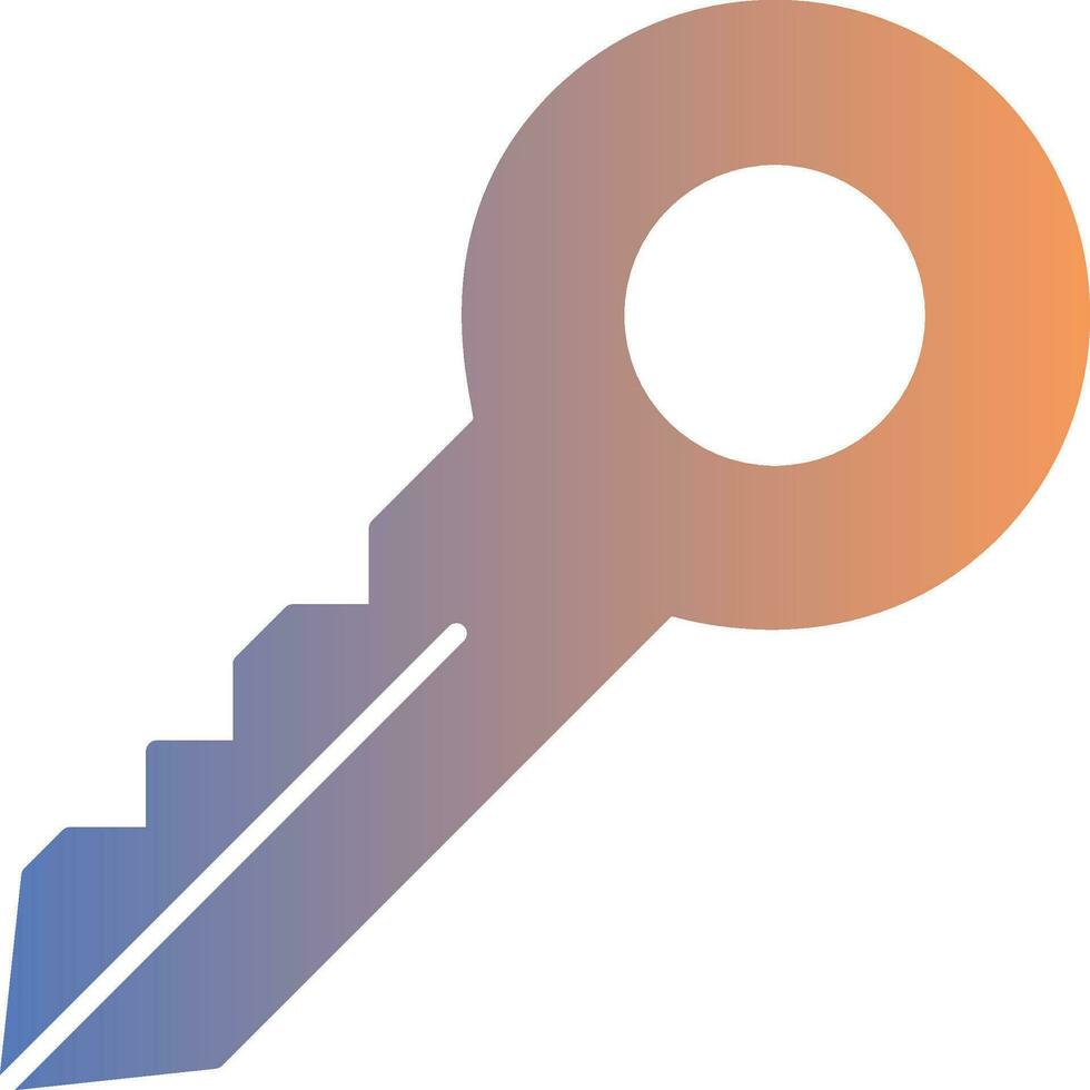 Key Gradient Icon vector