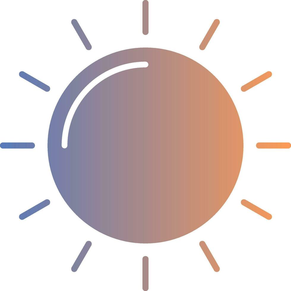 icono de gradiente de sol vector