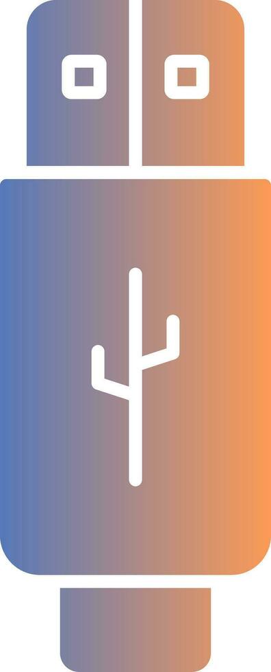 Usb Gradient Icon vector
