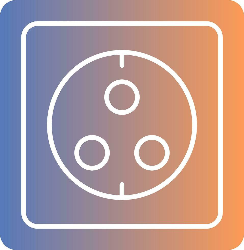 Wall Socket Gradient Icon vector