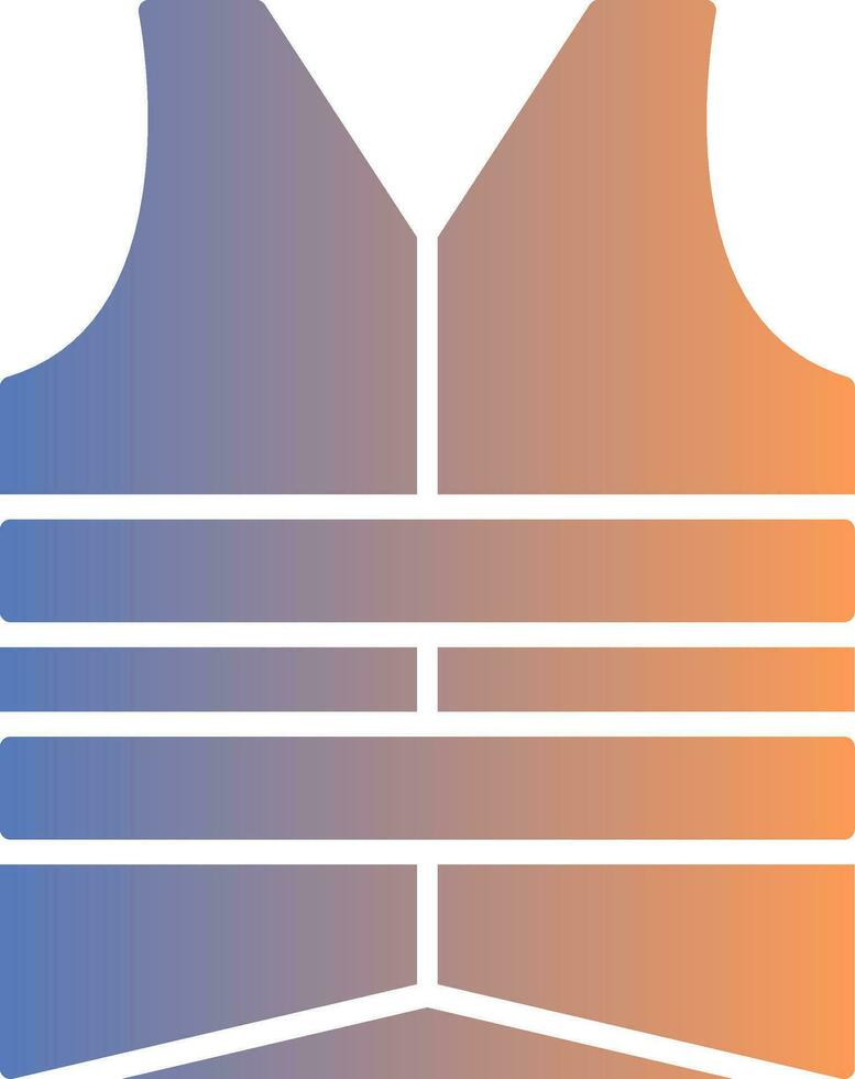 Vest Gradient Icon vector