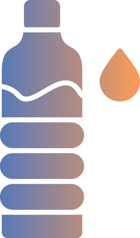 Water Bottle Gradient Icon vector