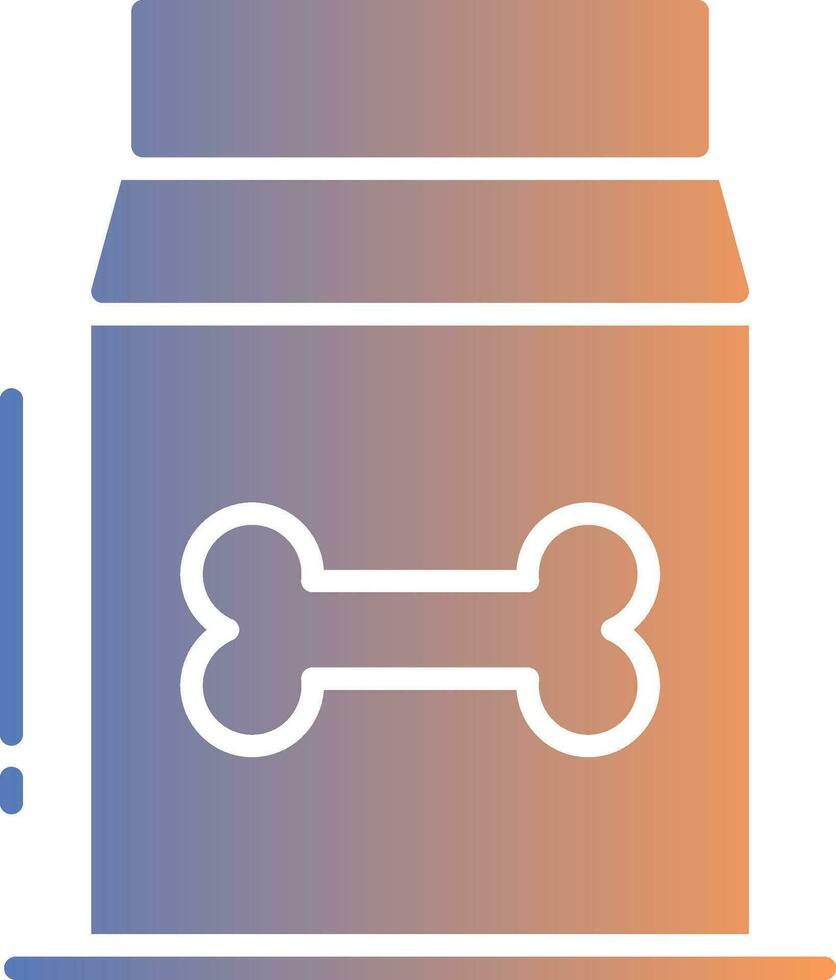 Pet Food Gradient Icon vector