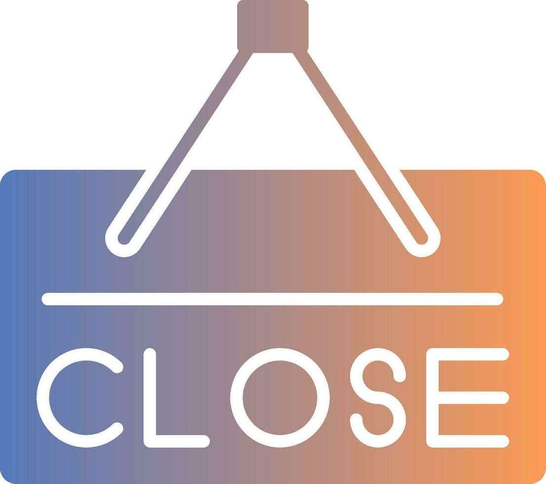 Close Gradient Icon vector