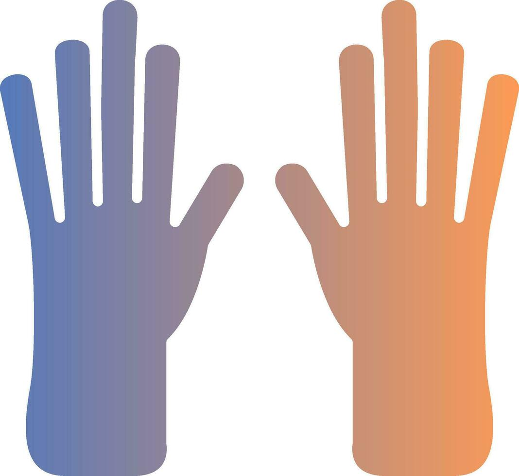 Leather Gloves Gradient Icon vector