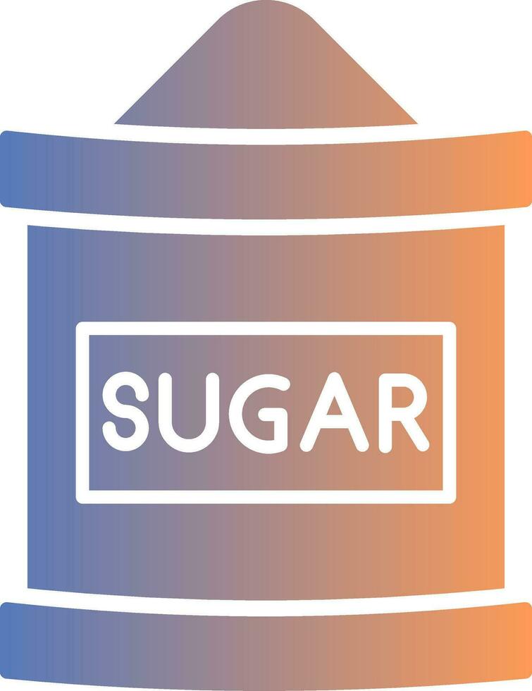 azúcar bolso degradado icono vector