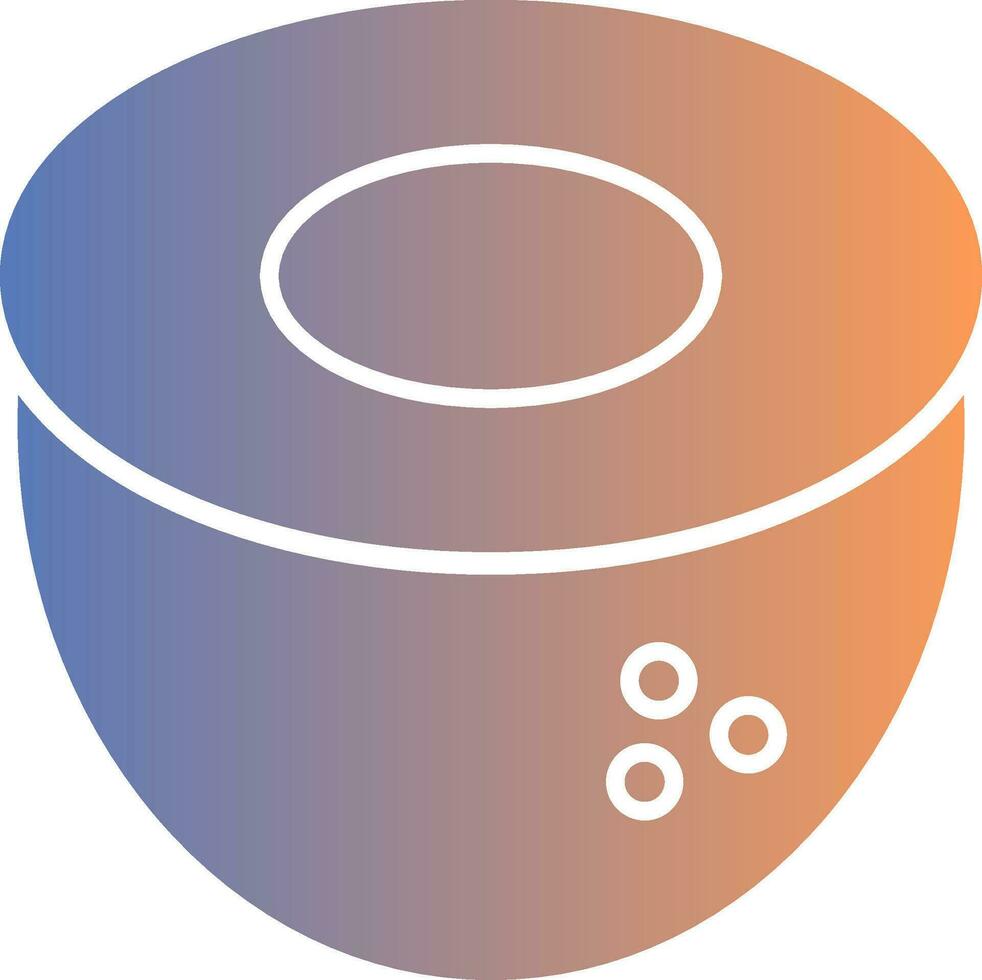 Coconut Gradient Icon vector