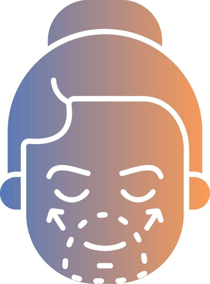 Facial Plastic Surgery Gradient Icon vector