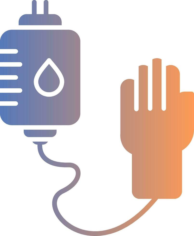 Blood Transfusion Gradient Icon vector