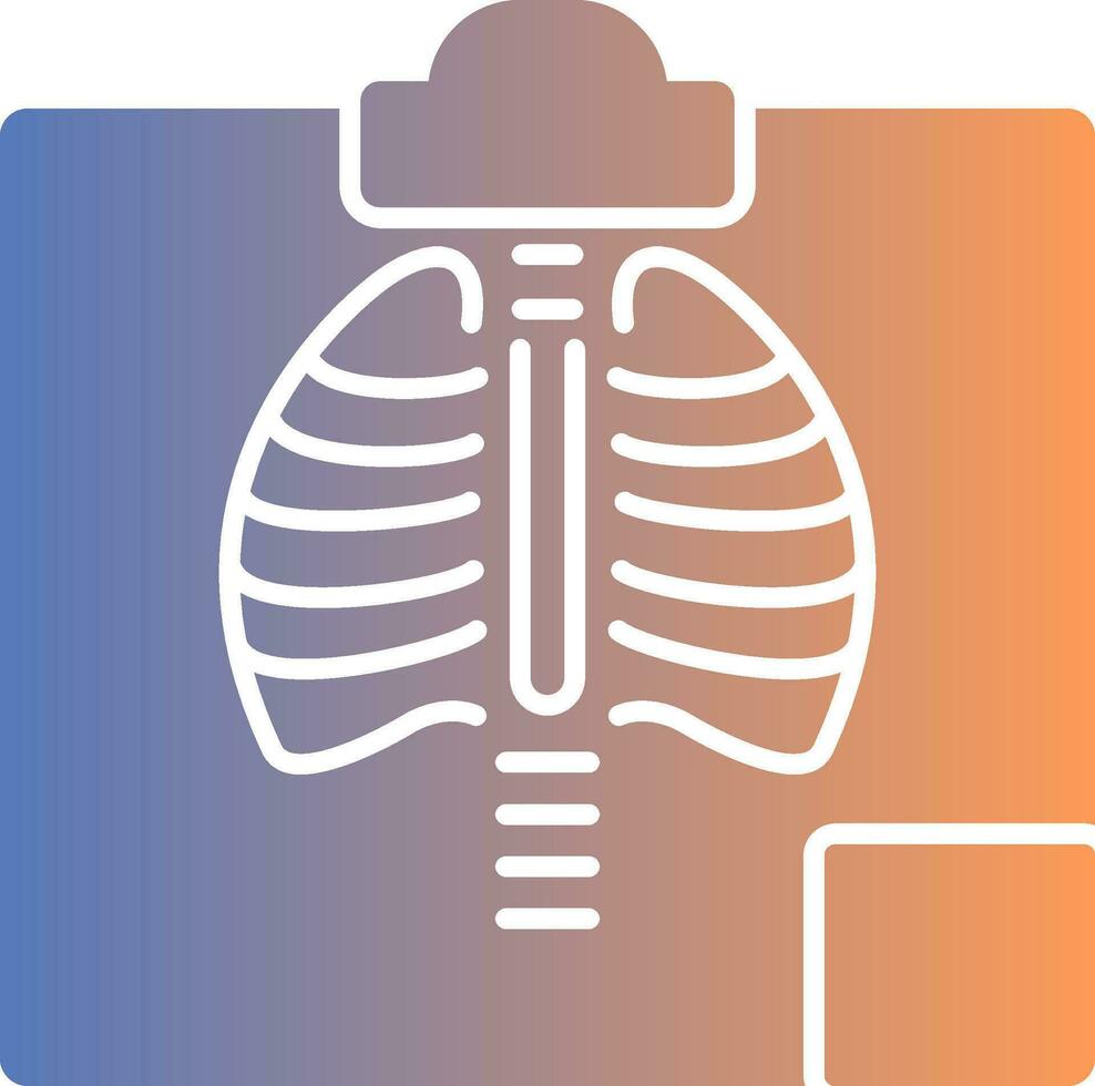 radiología degradado icono vector