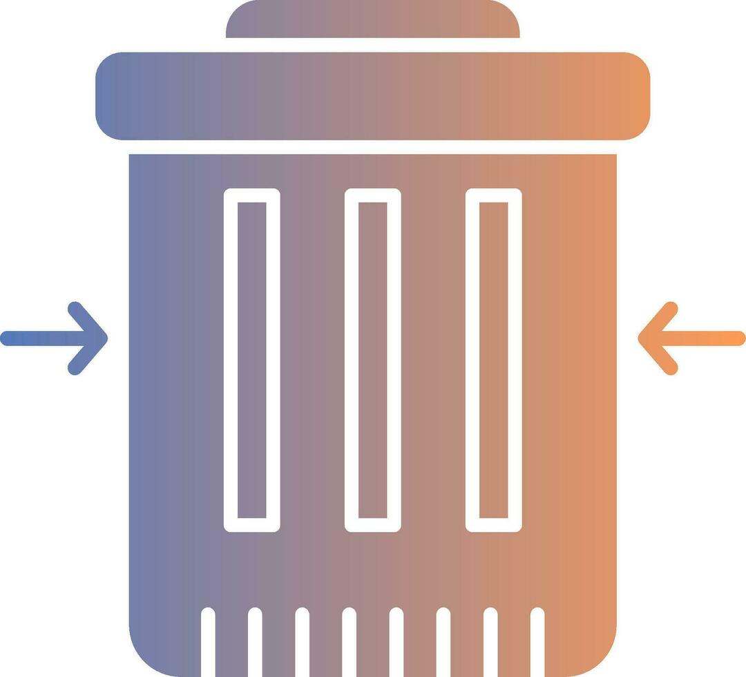 Waste Reduction Gradient Icon vector