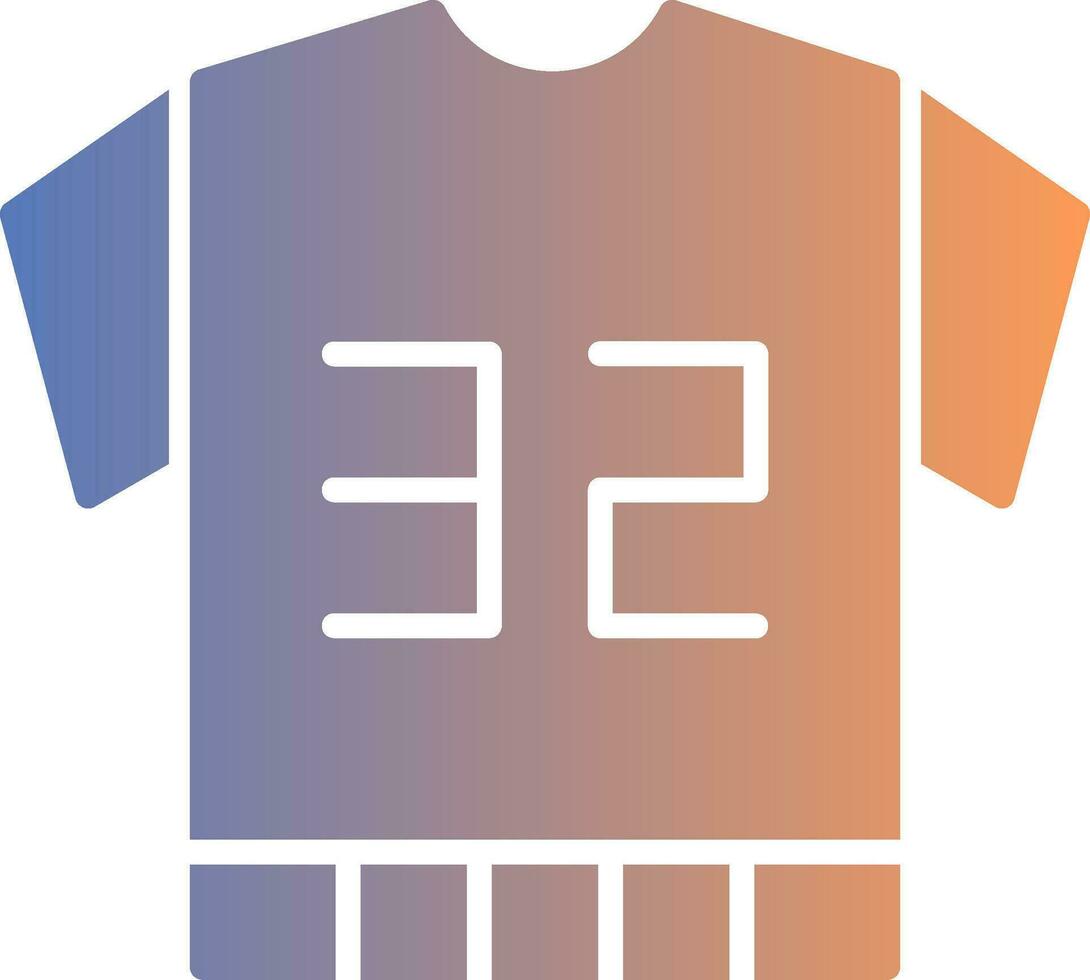 Football Jersey Gradient Icon vector