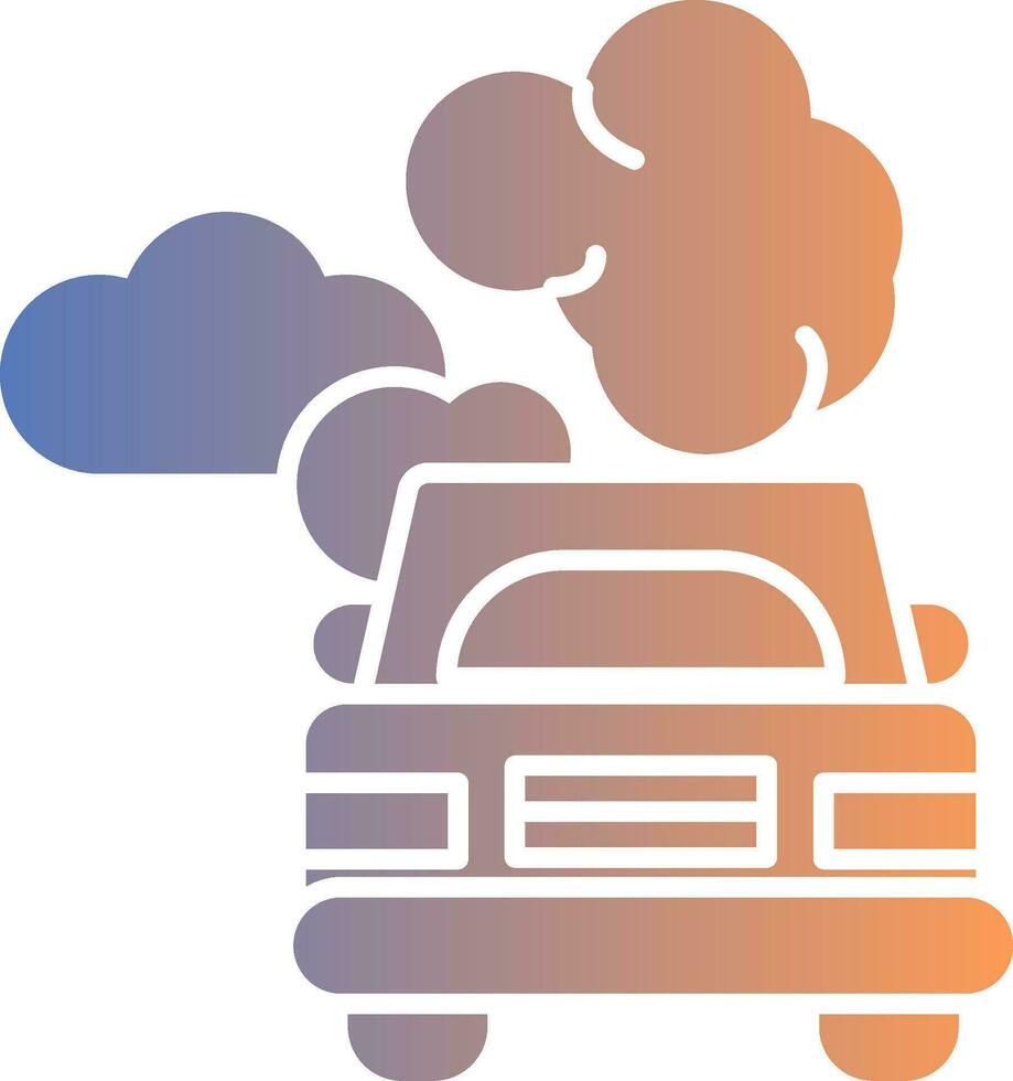 Car Pollution Gradient Icon vector