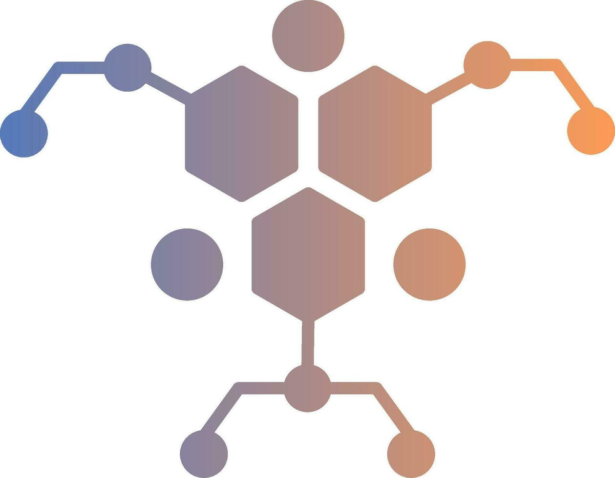 Molecule Gradient Icon vector
