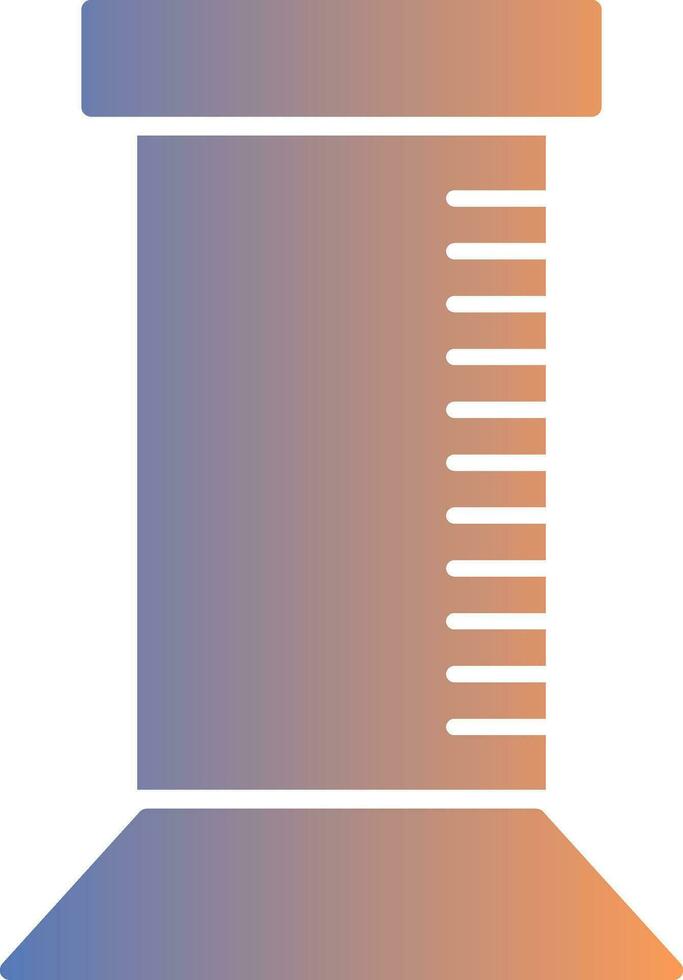 Graduated Cylinder Gradient Icon vector